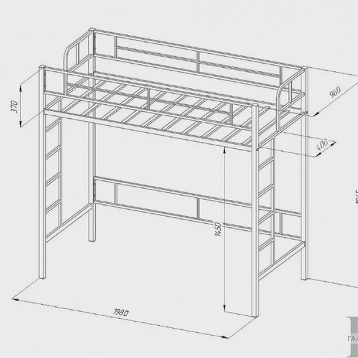 Кровать-чердак «Севилья 1.1»